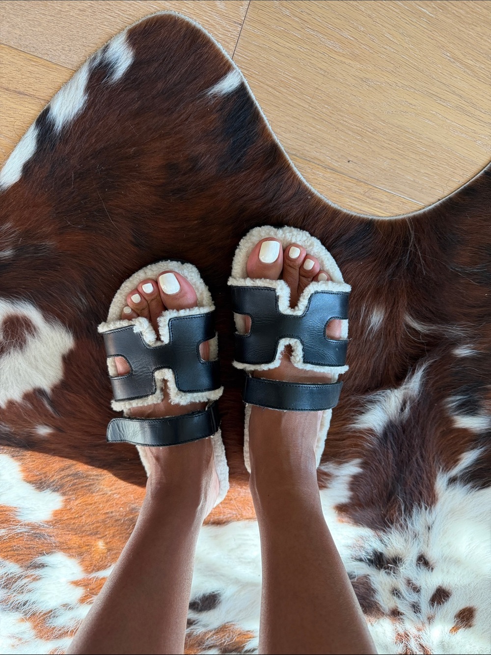 Steve Madden Mayven Sandals- leather and shearling size 10